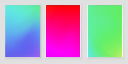 Blurred abstract  color background set. Trendy modern design Vector templates for placards, banners, flyers, presentations and reportのイラスト素材
