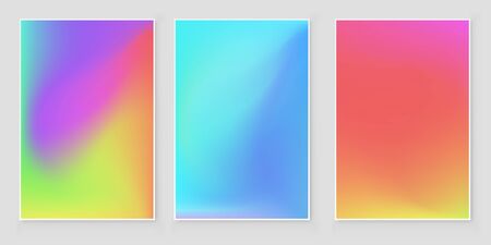 Blurred abstract  color background set. Trendy modern design Vector templates for placards, banners, flyers, presentations and reportのイラスト素材