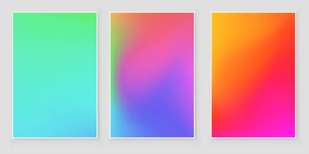 Blurred abstract  color background set. Trendy modern design Vector templates for placards, banners, flyers, presentations and reportのイラスト素材