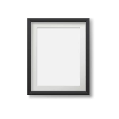 Realistic modern frame for paintings isolated on white background.のイラスト素材