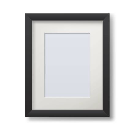 Realistic modern frame for paintings isolated on whiteのイラスト素材