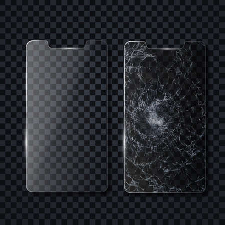 Protective screen of a mobile phone.の写真素材