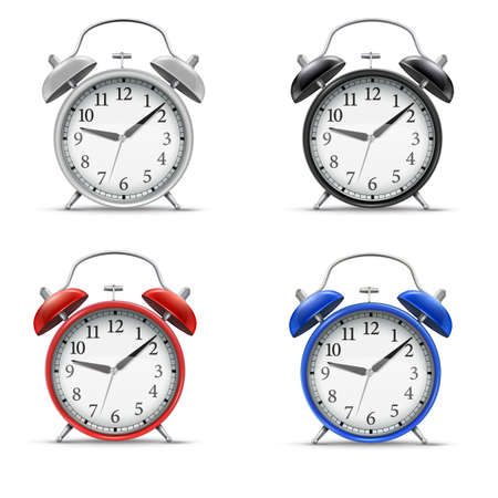 3D realistic home alarm clock set for concept design.のイラスト素材