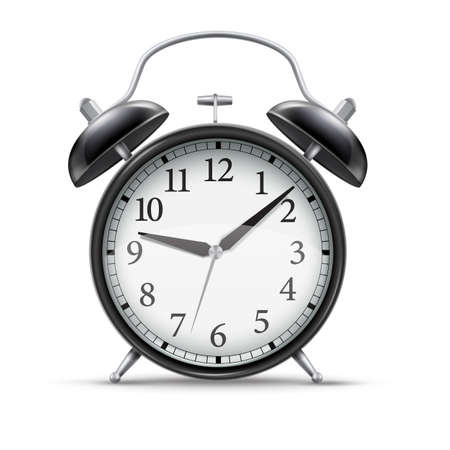 3d realistic black home alarm clock for concept design.のイラスト素材