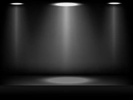 Studio background black in abstract style on dark background.のイラスト素材