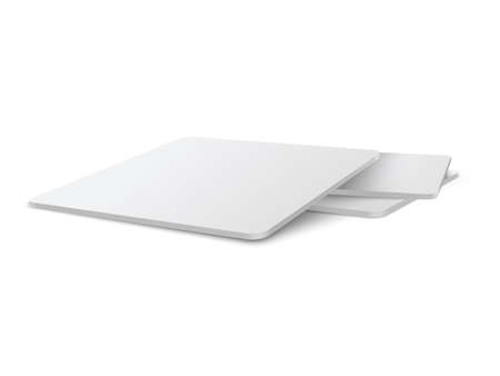 Square beermat, bierdeckel isolated on white background with shadow.のイラスト素材