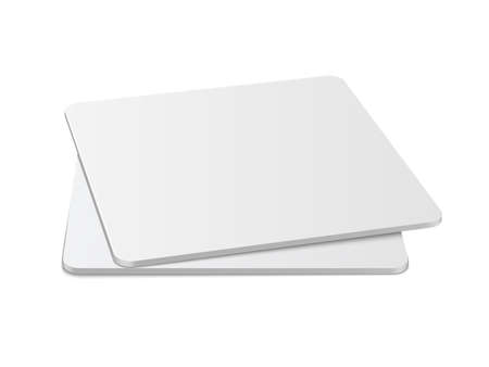 Square beermat, bierdeckel isolated on white background with shadow.のイラスト素材