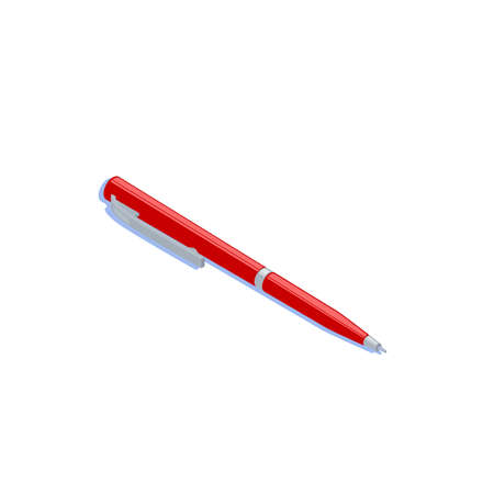 3d pen isometric. Isolated flat vector illustrationのイラスト素材