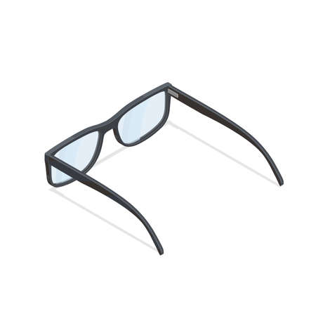 Glasses isometric in modern style. Modern vector design .のイラスト素材