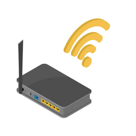 Router isometric icon, great design for any purposes.のイラスト素材