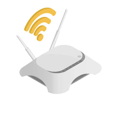 Router isometric icon, great design for any purposes.のイラスト素材