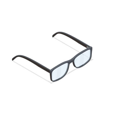 Glasses isometric in modern style. Modern vector design .のイラスト素材