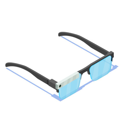 Smart glasses icon isometric vector. Wearable glass. Future vrのイラスト素材