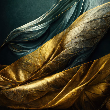 Black and golden streaming fabricの素材