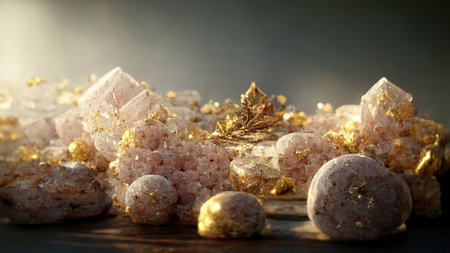 Abstract luxury background with gems and crystalsの素材