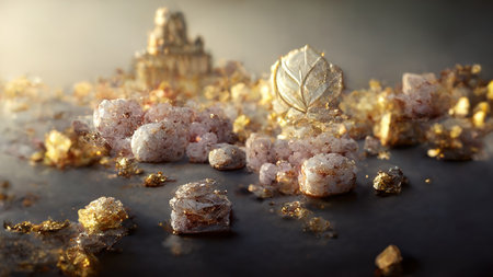 Abstract luxury background with gems and crystalsの素材