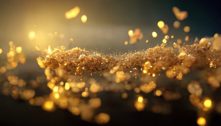Luxury background with golden dustの素材