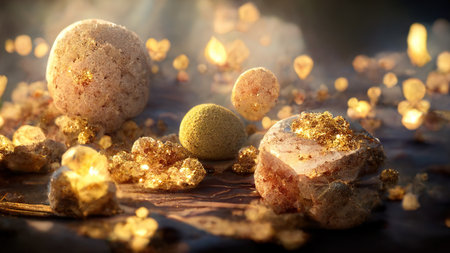 Luxury background with golden dustの素材