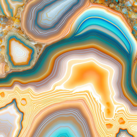 Colorful abstract agate background. Liquid marble pattern. 3D illustration.の素材