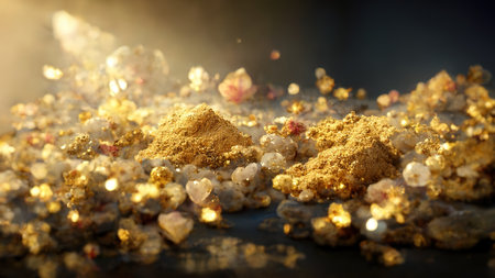 Luxury background with golden dustの素材