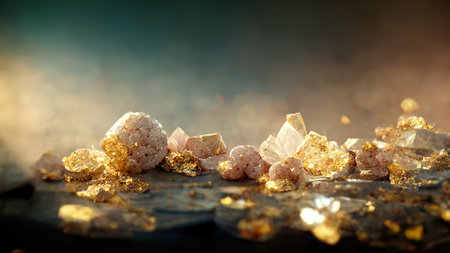 Abstract luxury background with gems and crystalsの素材