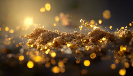 Luxury background with golden dustの素材