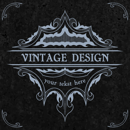 Retro emblem, heraldic elements. EPS 8のイラスト素材