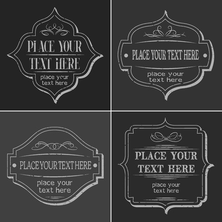 Set of vintage signs and labels. EPS 8のイラスト素材