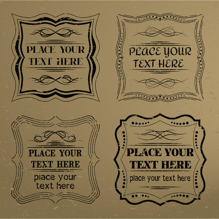 Set of vintage signs and labels. EPS 8.のイラスト素材