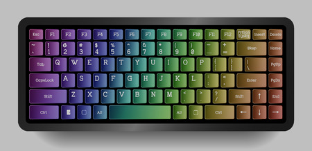 Compact color keyboard. のイラスト素材