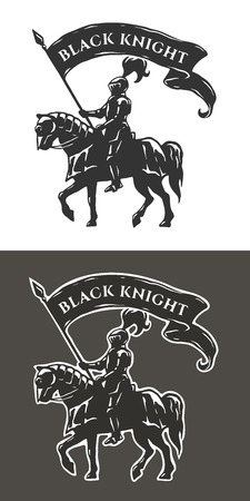 Equestrian knight in armor.のイラスト素材