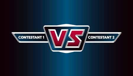 VS Logo. Versus Board of rivals, with space for text.のイラスト素材