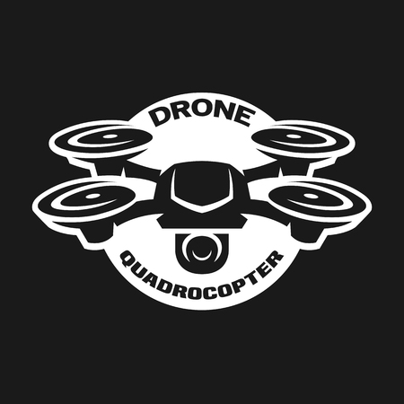 Video drone quadrocopter logo.のイラスト素材