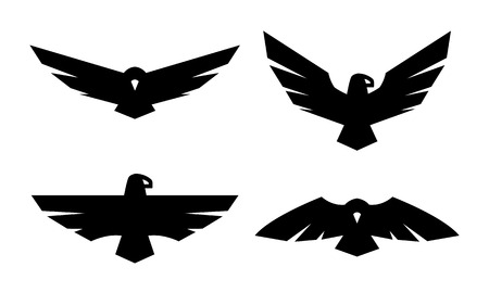 Eagle, a set of monochrome logos.のイラスト素材