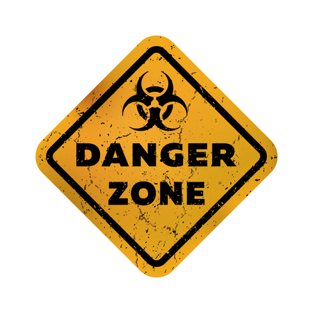 Toxic zone , grungy emblem, sign. Vector illustration.のイラスト素材