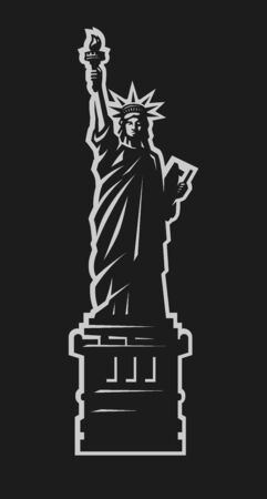 Statue of Liberty. American symbol. Vector illustration.のイラスト素材
