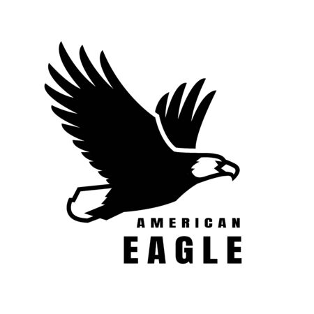 American eagle. Flying bird logo simbolのイラスト素材