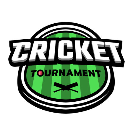 cricket tournament. Sport logo emblem.のイラスト素材