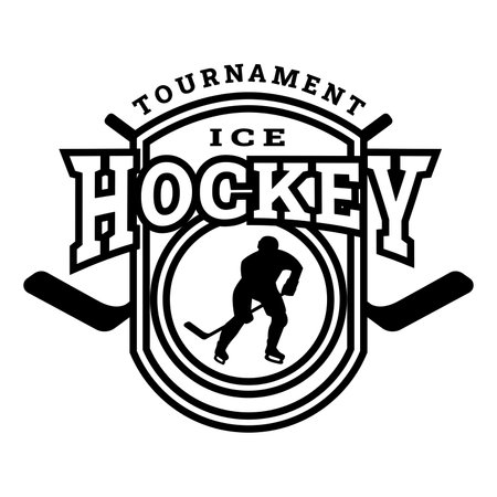 Ice hockey, tournament. Logo emblem.のイラスト素材