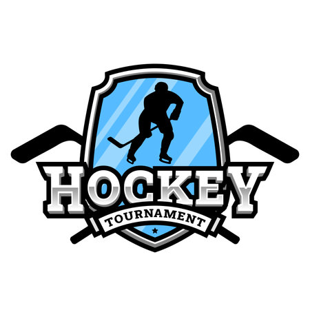 Ice hockey, tournament. Logo emblem.のイラスト素材