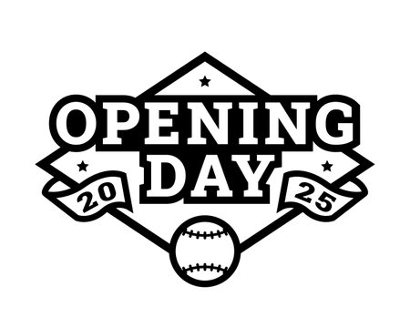 Opening day, baseball logo, emblem Vector illustrationのイラスト素材