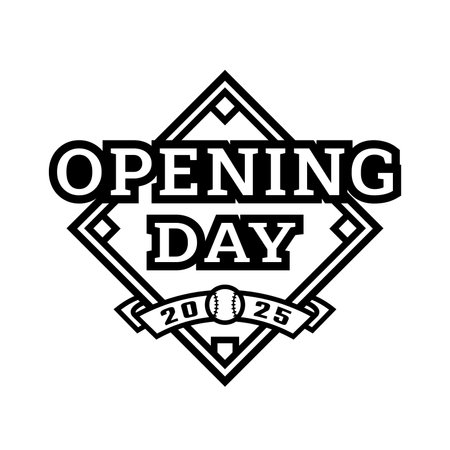 Opening day, baseball logo, emblem Vector illustrationのイラスト素材
