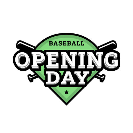 Opening day, baseball logo, emblem Vector illustrationのイラスト素材