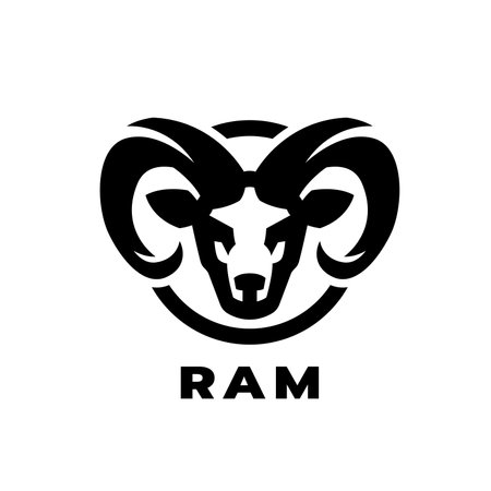 Rams head, symbol.のイラスト素材