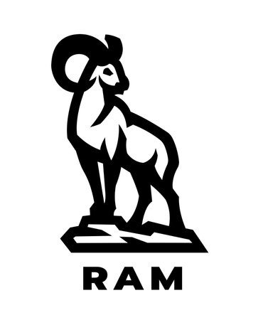 Ram logo, symbol.のイラスト素材
