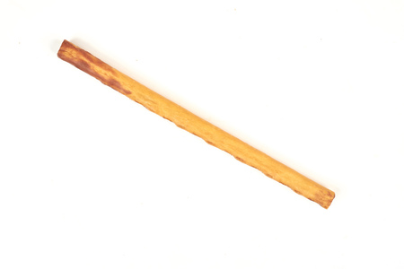 biscuit sticks with sweet filling on white background.