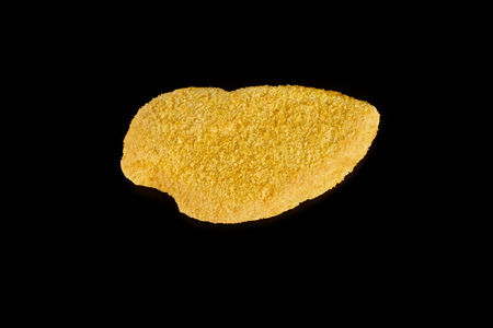 fried chicken breast on black background