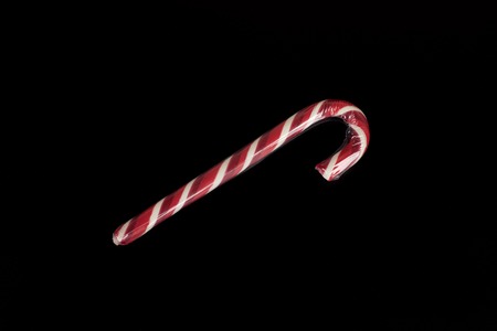 Traditional christmas candy on black background, photo in studio.の写真素材