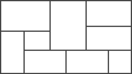 Collage for photos or images. Template empty frames. Creative mockup.のイラスト素材