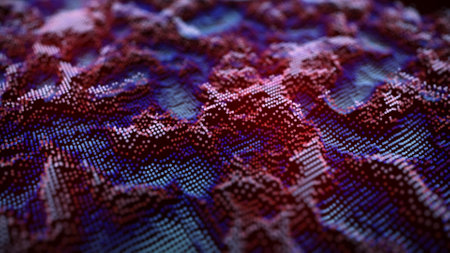 Futuristic illustration with explosion of data. Abstract background with glowing particles. Digital...